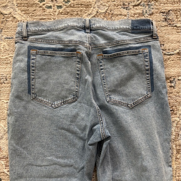 Abercrombie & Fitch Jeans Womens 34 Light Ankle Straight High Rise Patchwork - Picture 5 of 8